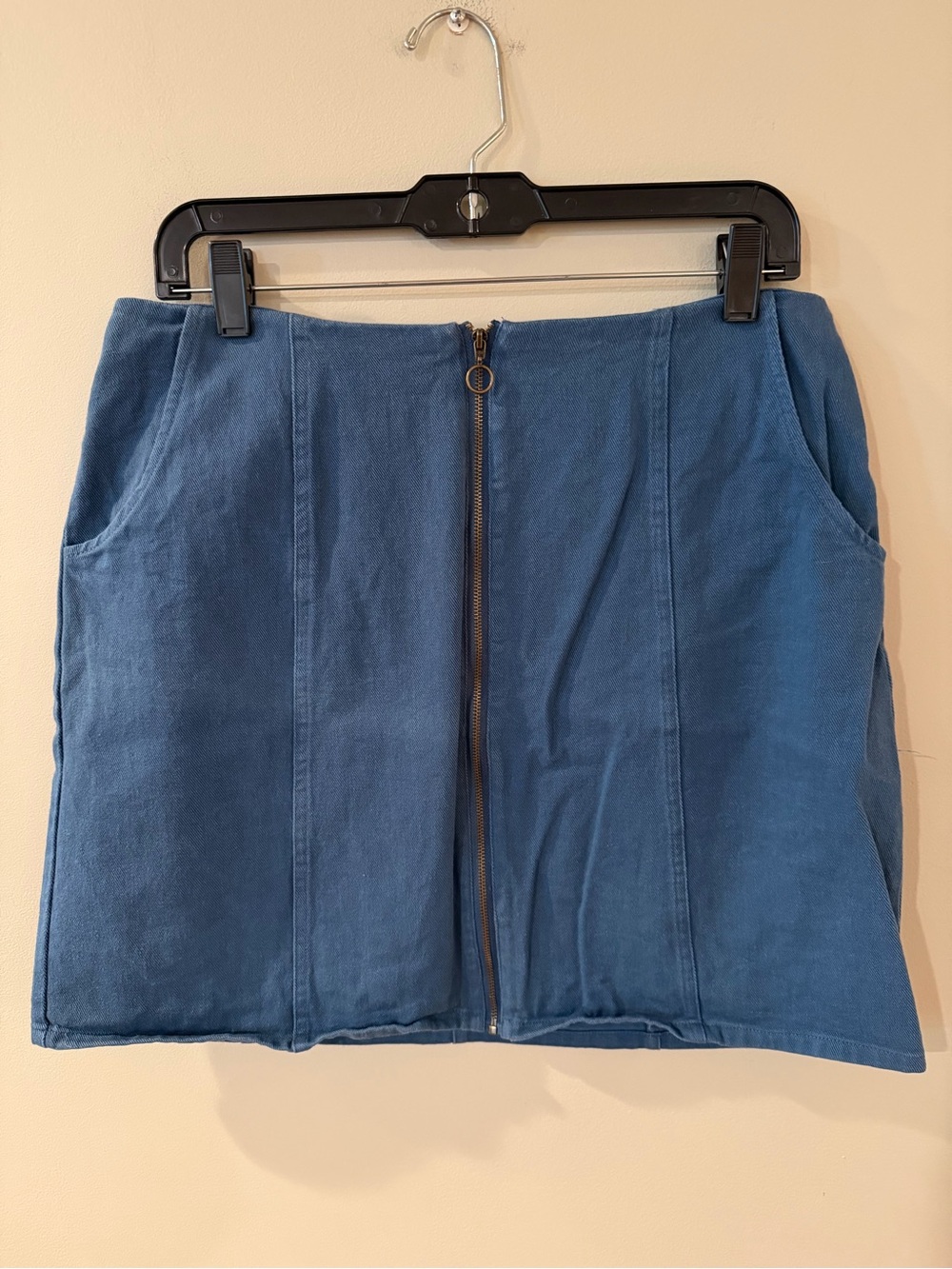 5/$25!! miami Blue Front-Zip Pocket Mini Skirt